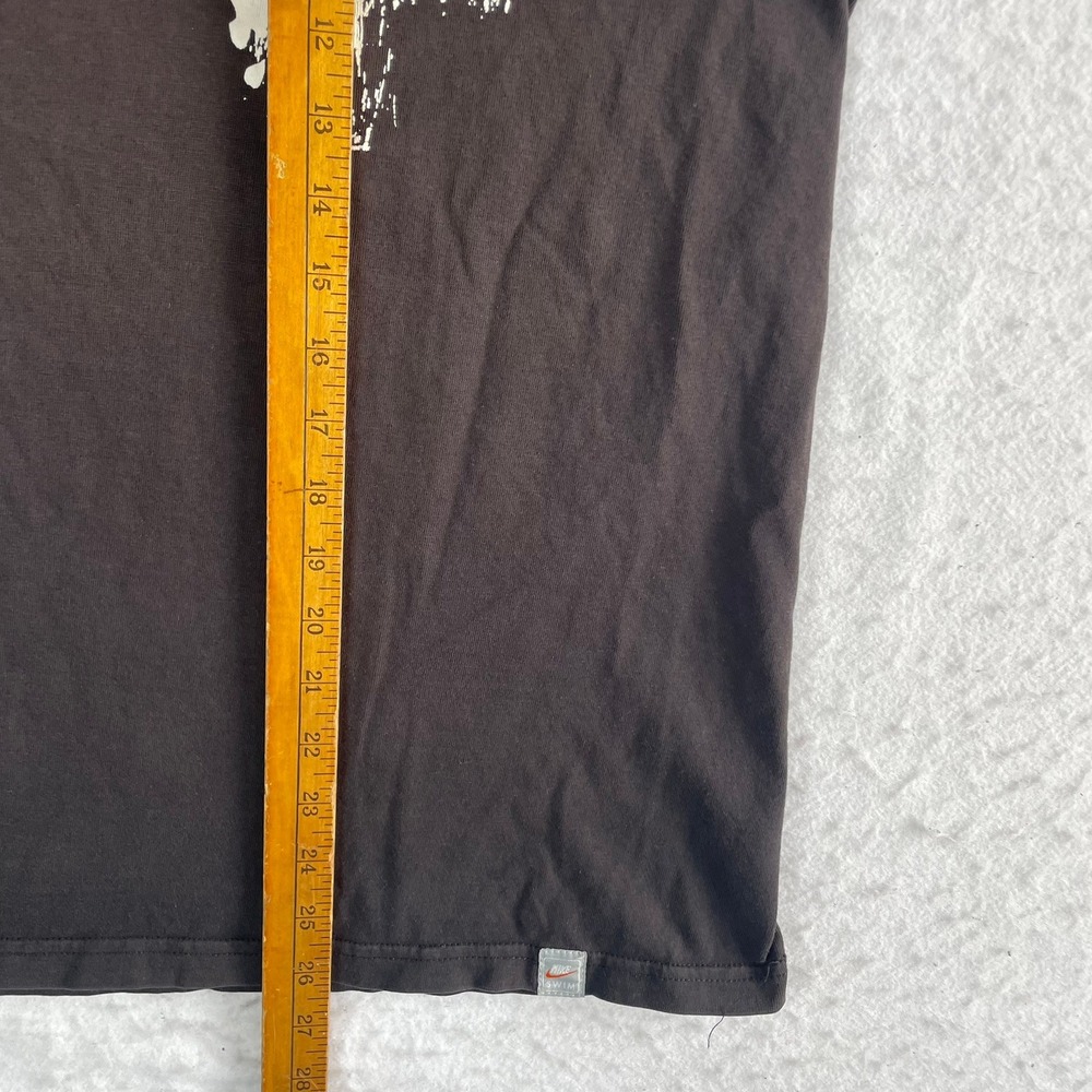 Nike Swim T-Shirt Mens XL Brown Splatter Graphic Short Sleeve Cotton Tee - Picture 6 of 6